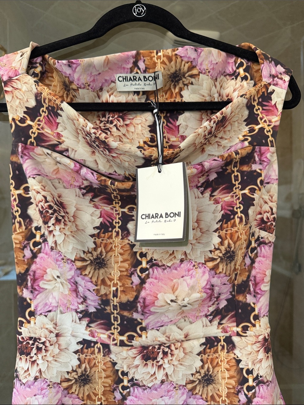 NWT Chiara Boni La Petite robe, fleurs de reve chain floral dress,size 8 (44)